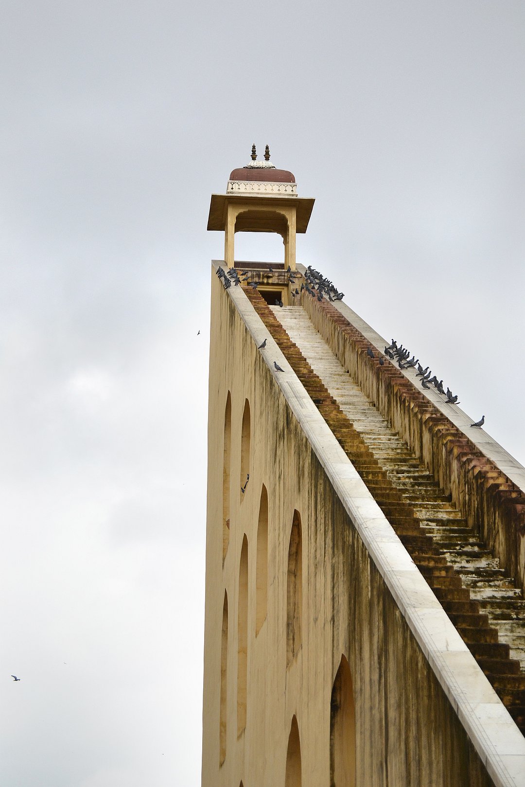A shot of the observation deck of the vrihat samrat yantra (the world's largest sundial)