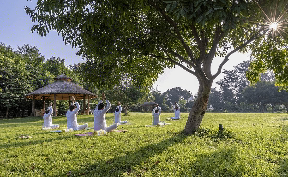 Spanning 13.5 acres of verdant landscape, the Aahana Resort in Jim Corbett National Park seamlessly blends comfort with sustainability