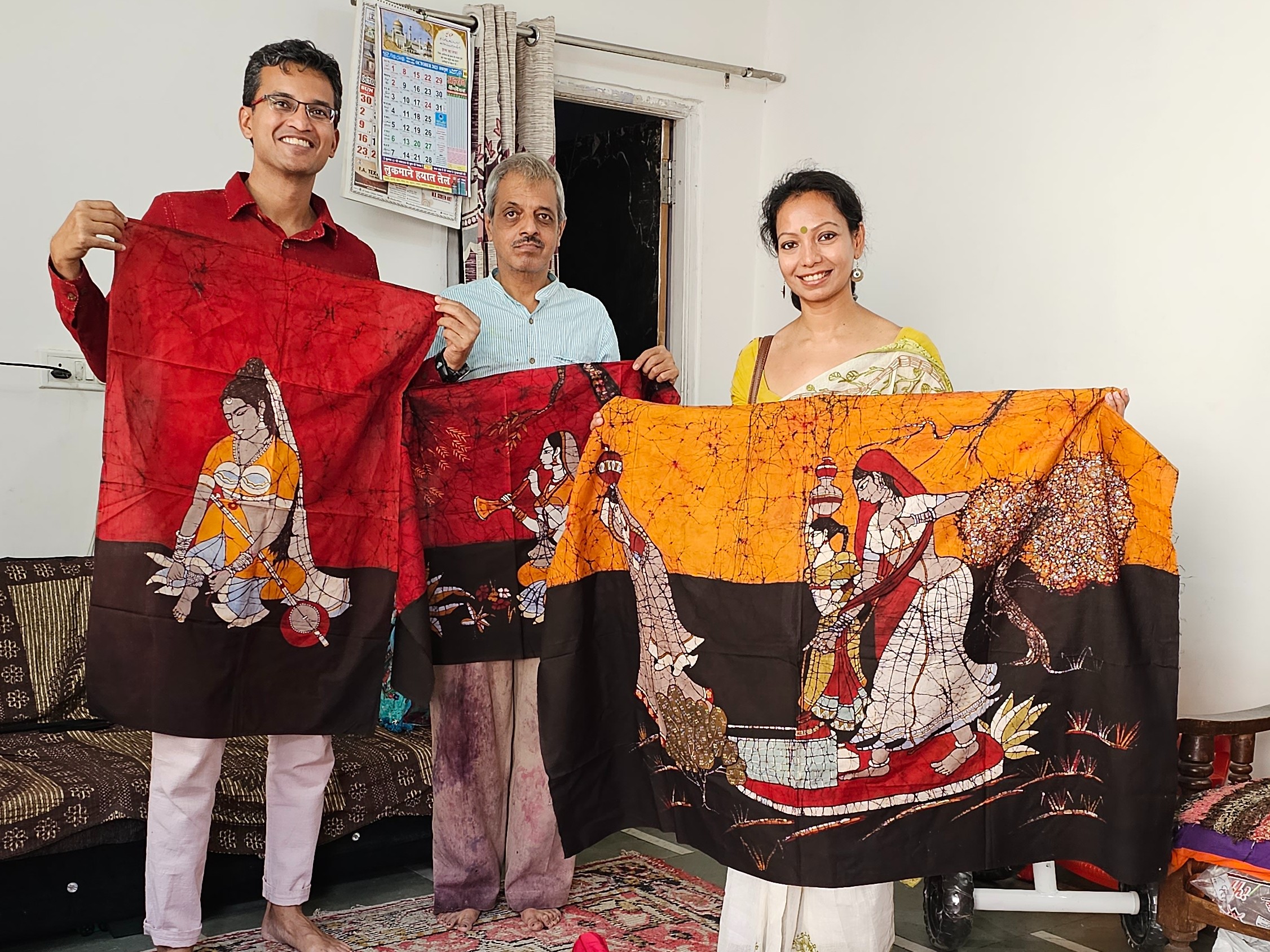 Dasmahapatra with textile artists