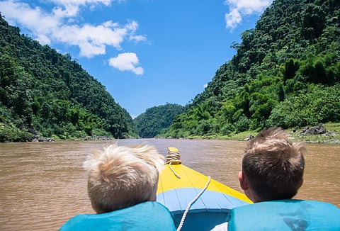 People exploring the Navua River
