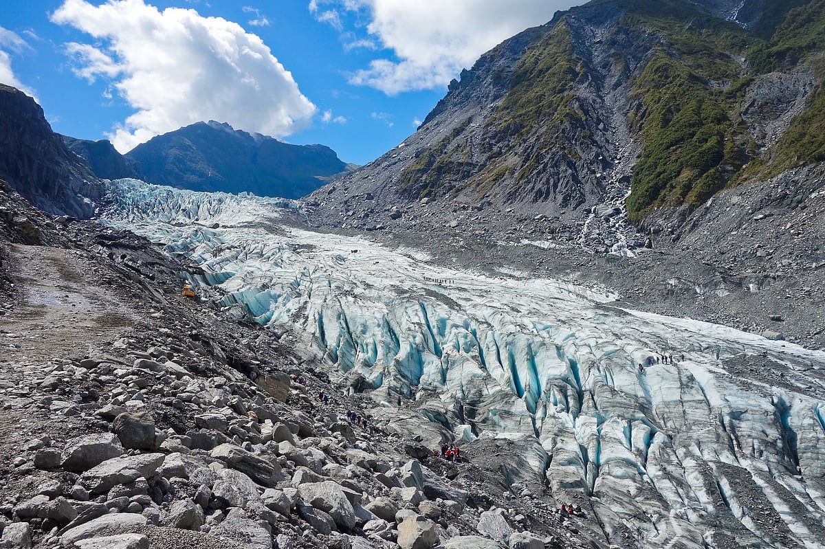 Hikers on Fox Glacier