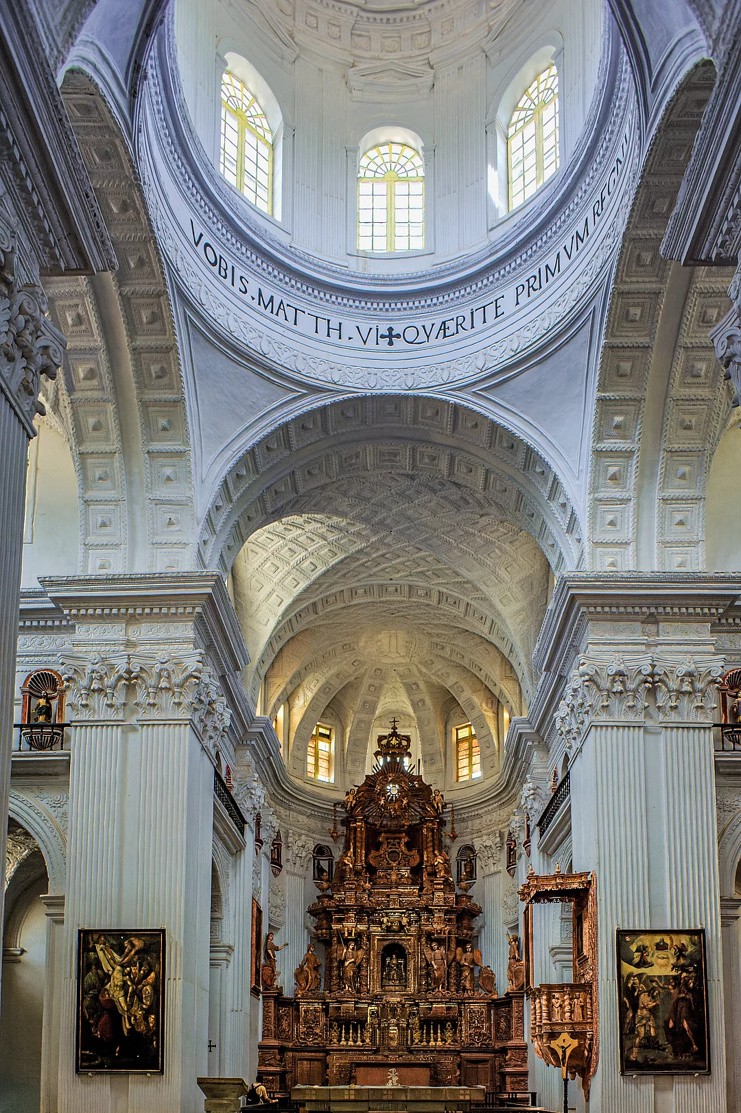Vintage Old Interiors of the St. Cajetan Church, Goa