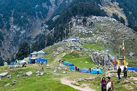 Camping ground at Triund