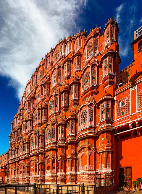 A view of the Hawa Mahal, Jaipur