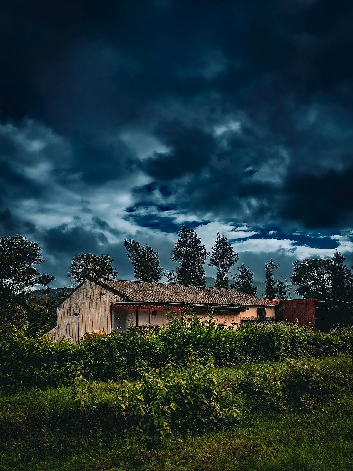 Shutterstock : A beautiful house on a rainy day in Wayanad, Kerala