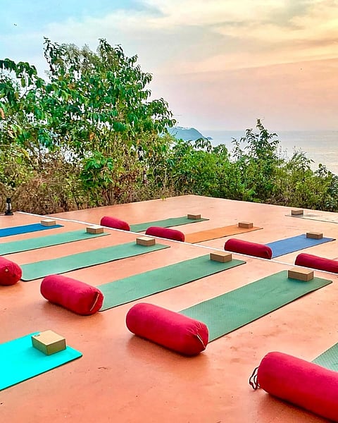 Cabo Serai in South Goa hosts yoga sessions for its guests