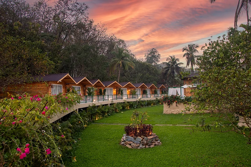 The Stone Wood Jungle Resort is a serene escape amid the picturesque landscapes of Dandeli