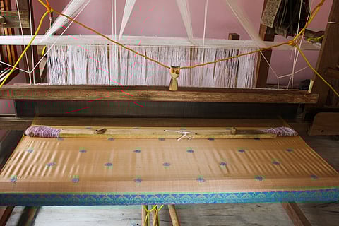 An Assamese traditional handloom showcasing Assam silk, reflecting the rich textile heritage of the region