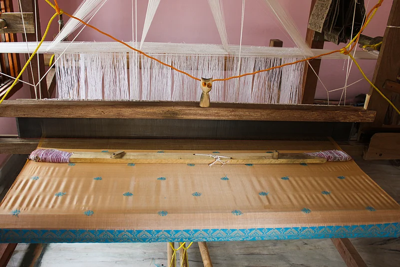 An Assamese traditional handloom showcasing Assam silk, reflecting the rich textile heritage of the region