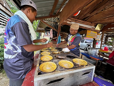 Apam balik being sold in Kelantan