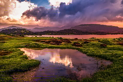 Late evening in Bhandardara around a beautiful lake