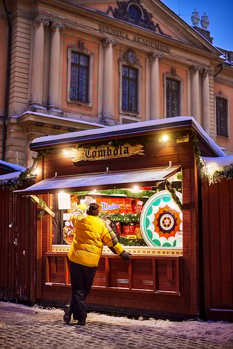 A sleepy shop at the Stockholm’s Christmas Market