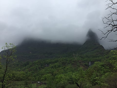 Cloud-capped mountains of Naneghat