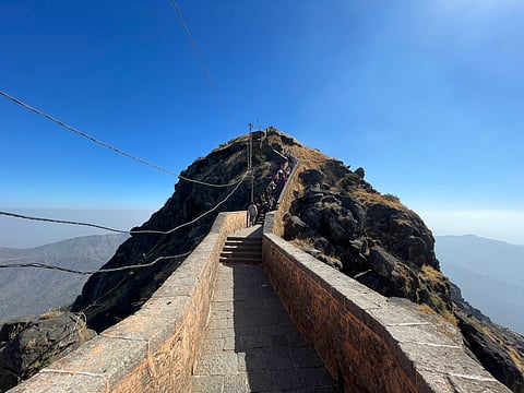 Reaching the summit involves climbing more than 10,000 steps