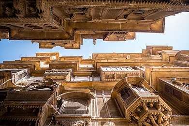 Jon Chica/Shutterstock : Patwon ki Haveli in Jaisalmer was built in the early 19th century by Patwa, a wealthy trader