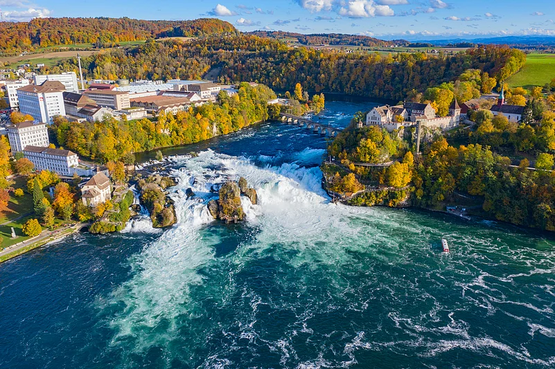 Rhine Falls is a breathtaking natural wonder close to Schaffhausen