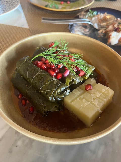 grape leaves dolma stuffed with rice