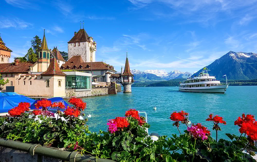 Oberhofen Castle on Lake Thun 