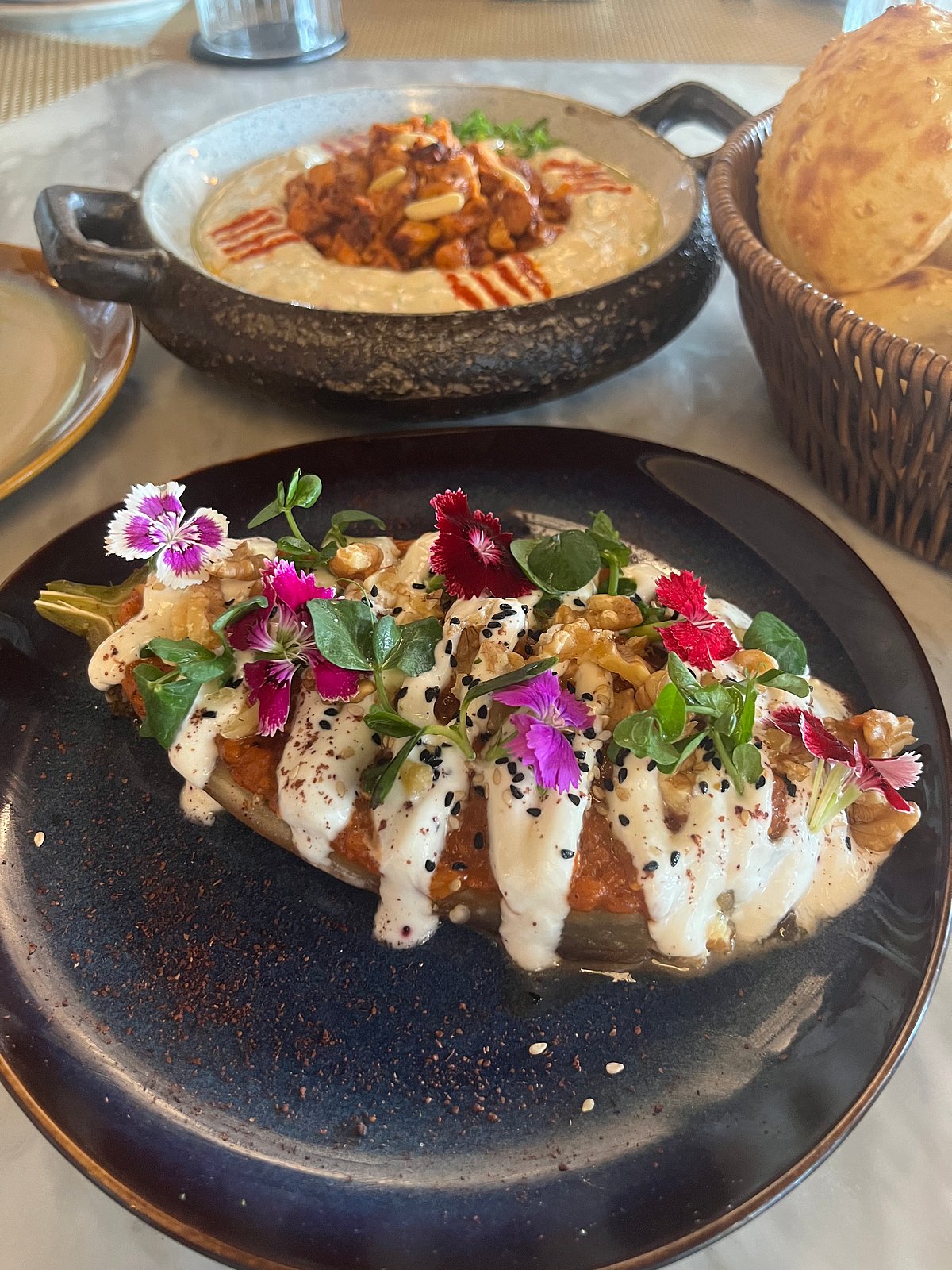 Eggplant is a staple in Mediterranean and Middle Eastern cuisine, and theres much of it on the Öz menu