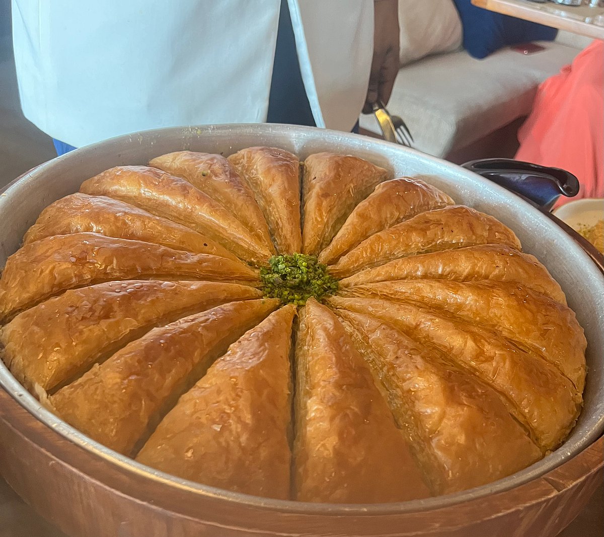The Baklava featured layer upon layer of flaky pastry filled with pistachios and drenched in honey.