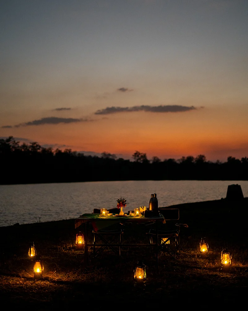 Dinner at Khoka Lake in Pench National Park