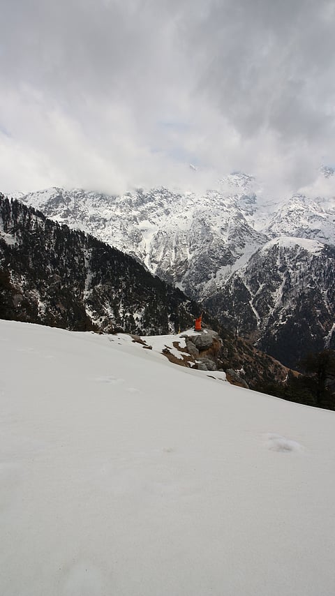 Triund view of the Dhauladhar from the top of the Triund
