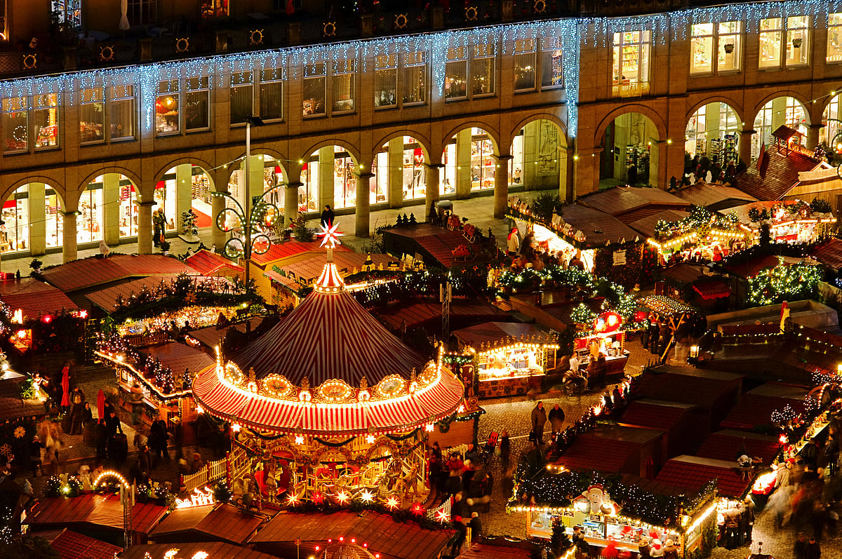 The Striezelmarkt is believed to attract an estimated 2.5 million people from all over the world every year