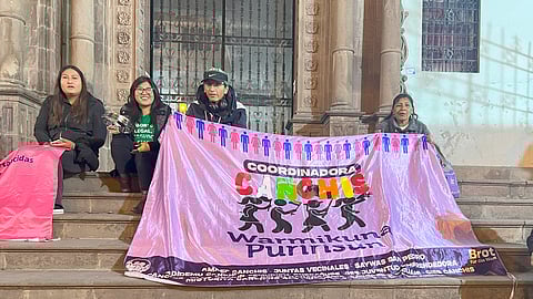 A peaceful protest supporting women's right to legal abortion access