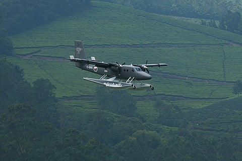 The service uses 20-seater seaplanes manufactured by De Havilland Canada