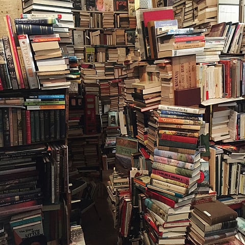 At Arcadian Books and Prints, tomes are crammed quite literally from floor to ceiling