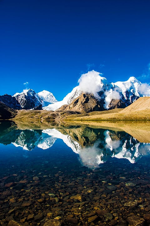 Gurudongmar Lake is considered sacred by Buddhists and Sikhs