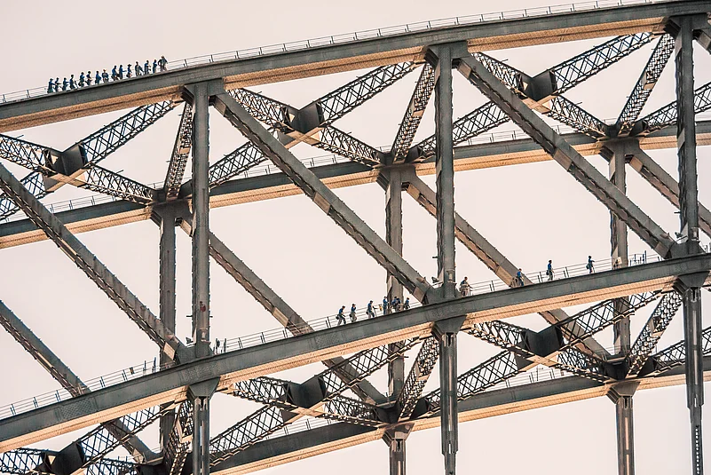If you want to get a good look of Sydney from above, consider making the journey to the top of the Sydney Harbour Bridge for 360-degree views
