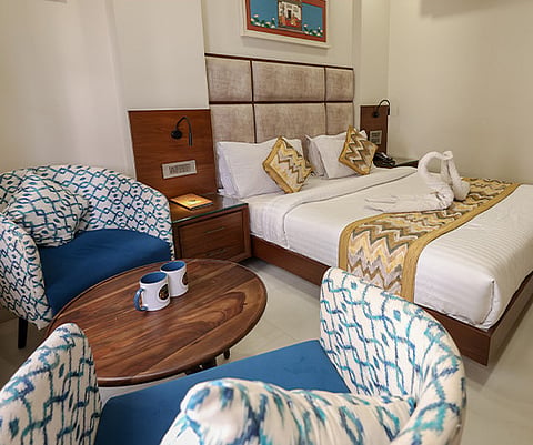 A room at the Hotel Vrinda