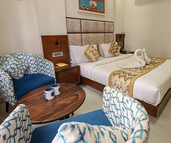 A room at the Hotel Vrinda