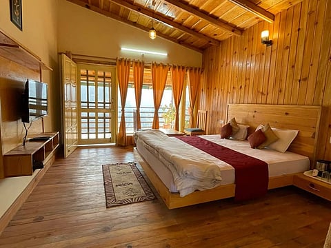 The Happy Homestay's rooms here are insulated with wood and provide the perfect setting for relaxation