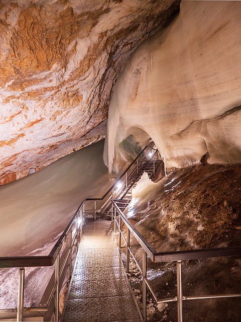 Dobšinská ice cave is the largest ice cave in Slovakia