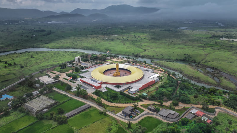 Aerial view of the museum