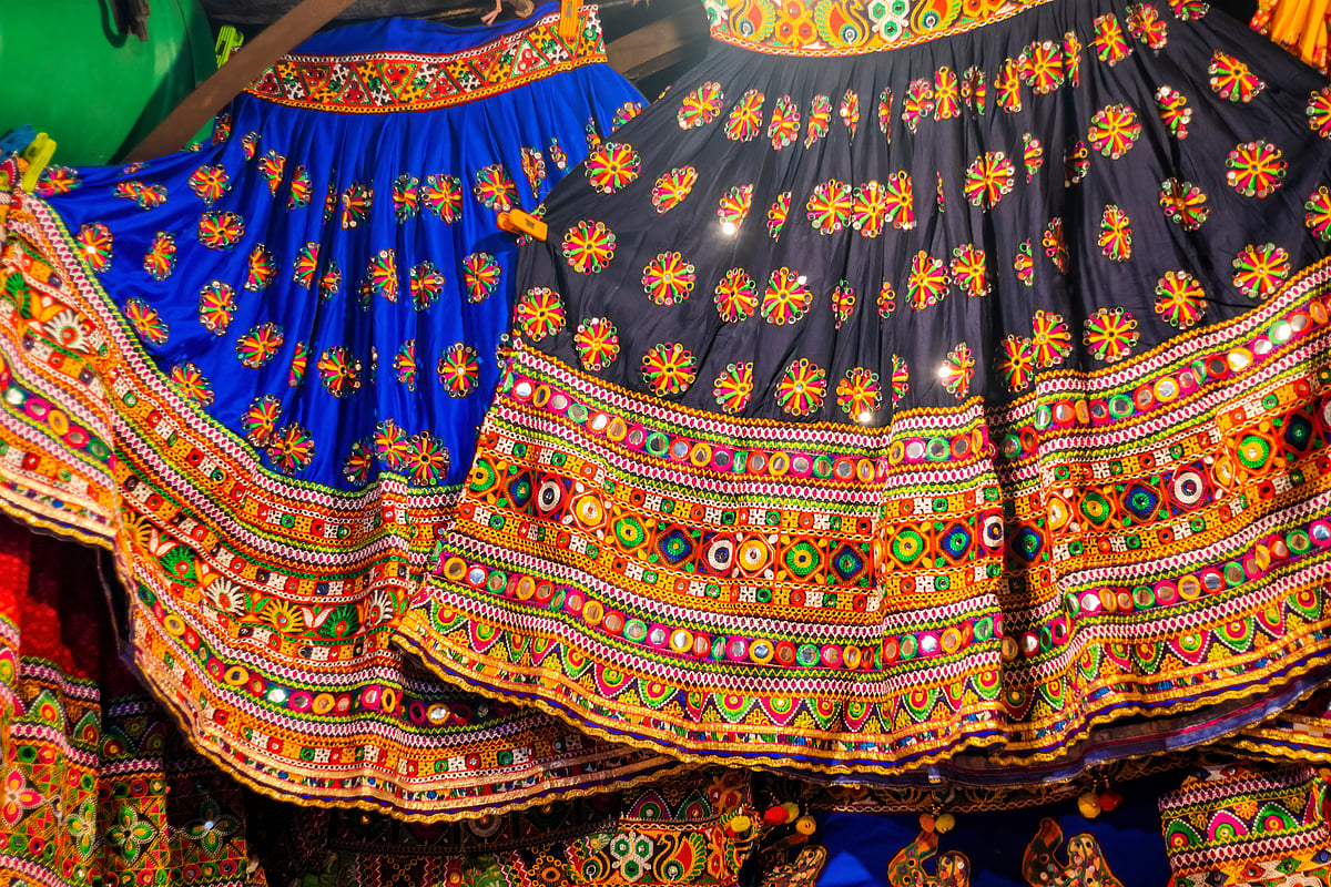 Colourful clothes for sale at the Law Garden market