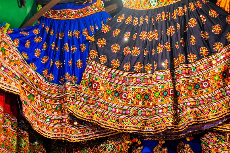 Colourful clothes for sale at the Law Garden market