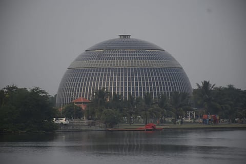 The 27-meter high dome has a 45-metre diameter