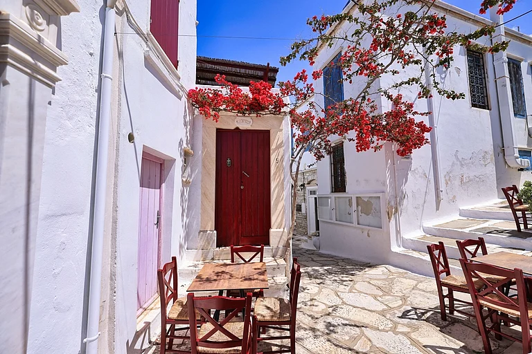 Traditional houses in the village of Pyrgos - Shutterstock