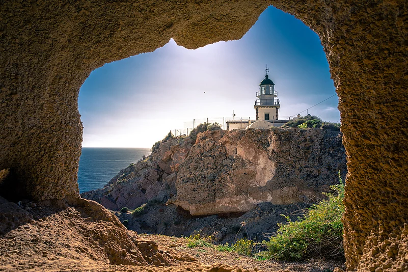 Lighthouse at Akrotiri, Santorini, Greece
