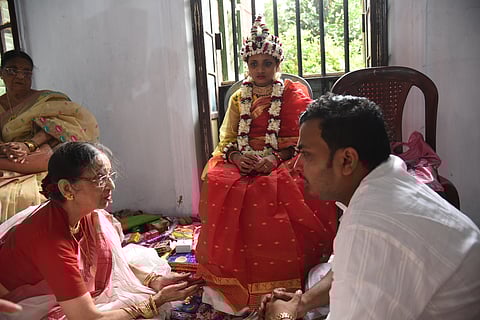 On the ninth day, Kumari Puja is performed in front of Pateshwari Devi. A girl child is worshipped as a form of goddess Durga