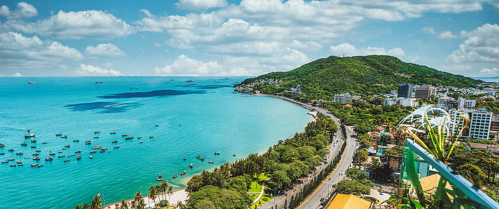 Panoramic coastal Vung Tau view 