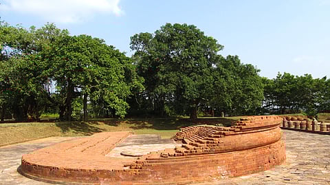 The mahastupa site on Lalitgiri Hill