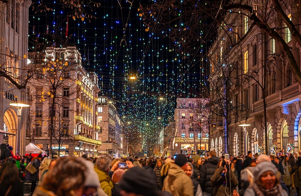 Christmas lights in Zurich 