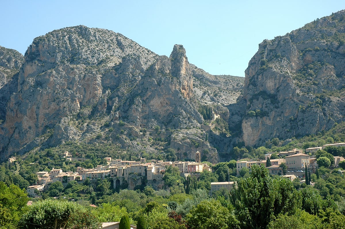 The town of Moustiers Sainte Marie