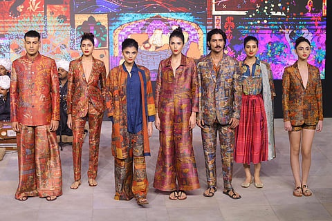 Renowned designers such as Anjana Bhargav, Payal Jain, Suket Dhir, Gaurav Jai Gupta (Akaaro), Anavila Misra, and Kazakhstan’s Aidar Khan are presenting collections