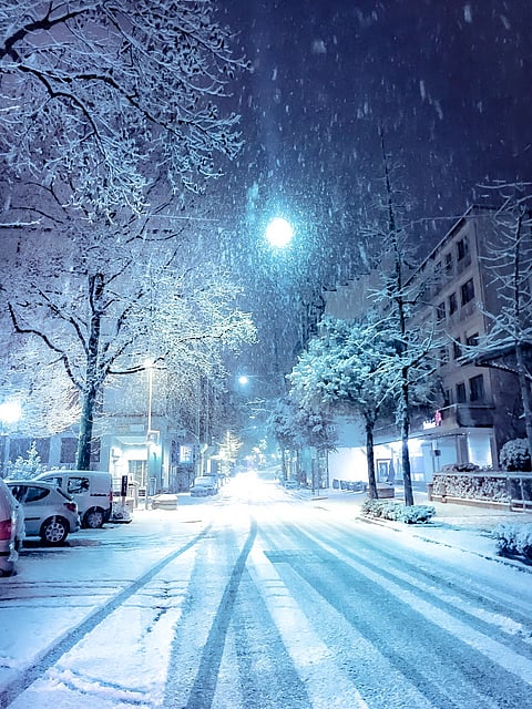 A view of Montreux during winter