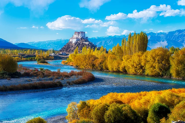 Stakna Gompa Monastery with Indus river view in Ladakh - Shutterstock